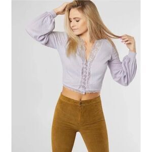 DARLING FREE PEOPLE Sweetheart Belled Sleeve Knit XS